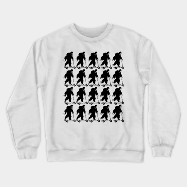 Bigfoot Silhouette Crewneck Sweatshirt by Tesszero